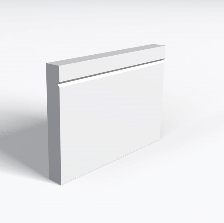 Single V-Groove MDF Skirting