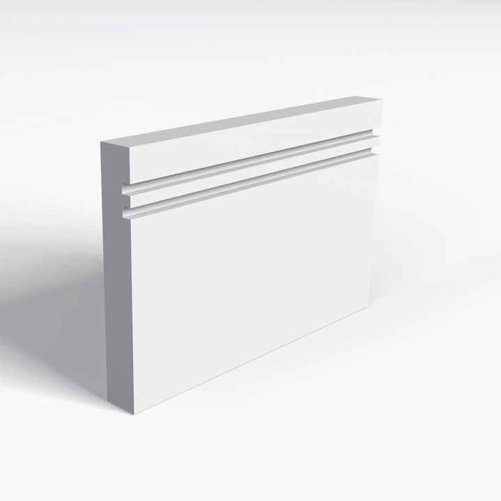 Double Square Groove MDF Skirting