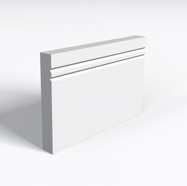 Double V-Groove MDF Skirting