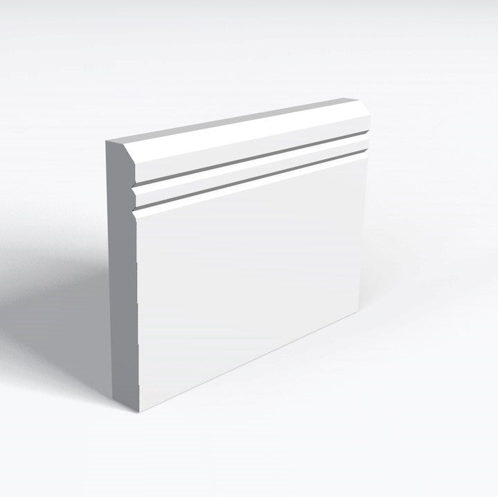 Double V-Groove Chamfer MDF Skirting
